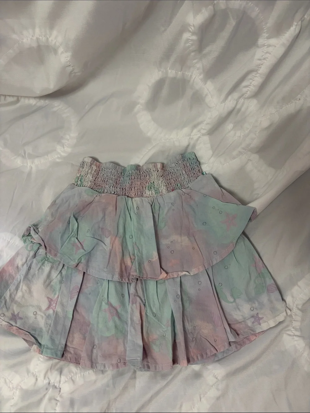 Disney Pastel Mermaid Tiered Skirt in Mint, Lavender & Blush